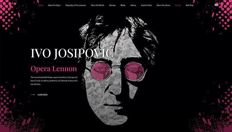 Lennon Opera - Yellow Ant Design - Screenshot of a website